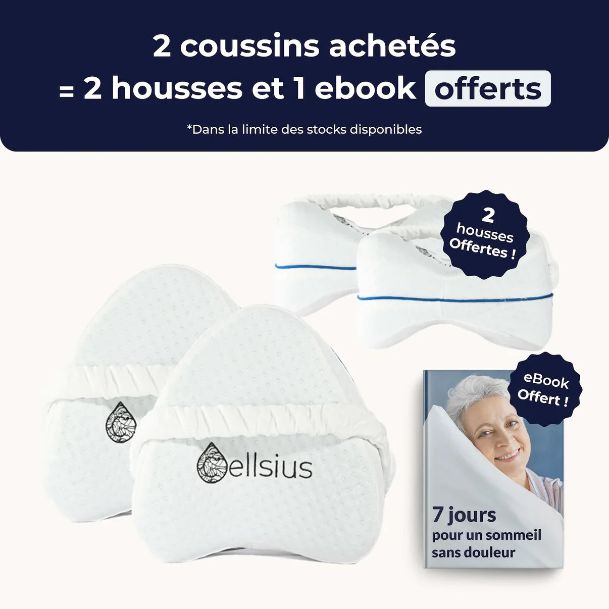 Coussin Orthopédique Genoux Cellsius (Achetez 1, Obtenez 2)